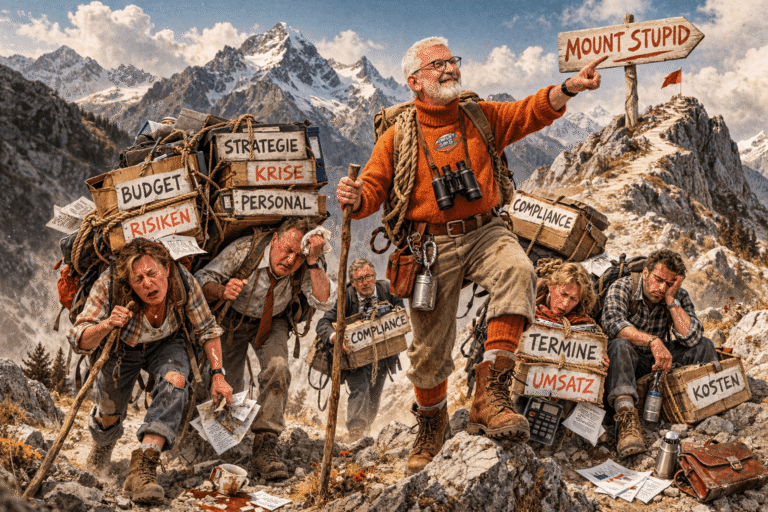 𝗠𝗼𝘂𝗻𝘁 𝗦𝘁𝘂𝗽𝗶𝗱: der gefährlichste Moment einer Führungskarriere ist nicht der Misserfolg.